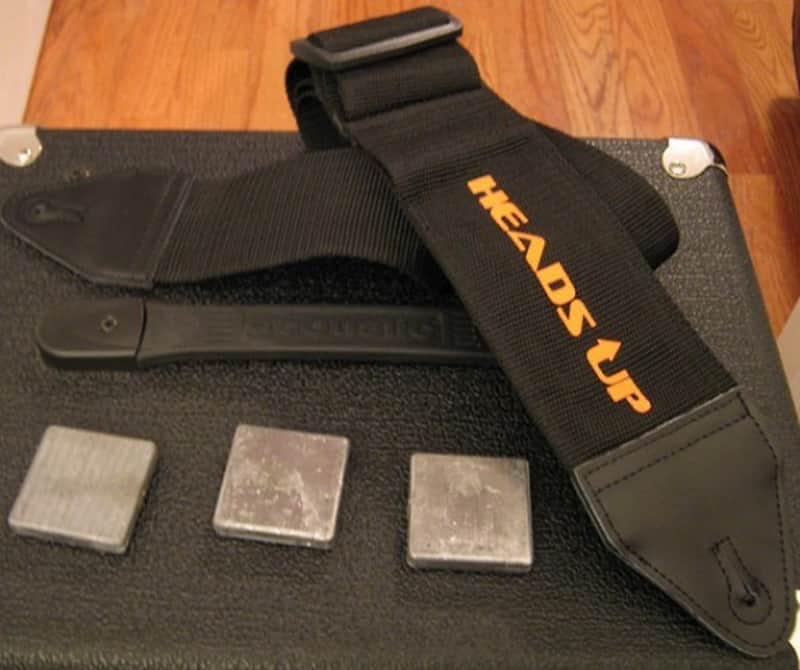 Heads Up Strap- weighted guitar strap for neck heavy guitars Black image 1