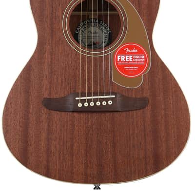 Fender Sonoran Mini Acoustic Guitar - All Mahogany  Bundle with Fender FAS405 Small Body Acoustic Gig Bag - Black image 2