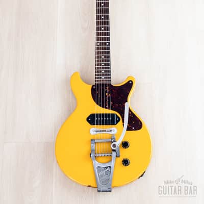 1996 Orville Les Paul Junior Double Cut LPJ-D65 TV Yellow w/ Bigsby B7, Gibson-Licensed Japan image 2
