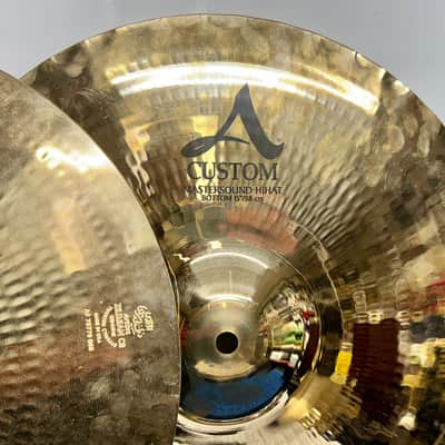 Zildjian 15" A Custom Mastersound Hi-Hat Cymbals (Pair) 2004 - Present - Brilliant - NOS - 1148 Grams Top / 1616 Grams Bottom image 3