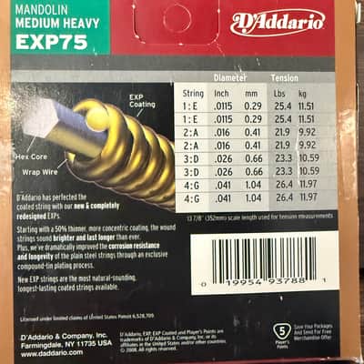D'Addario EXP75 mid 2000's imagen 2