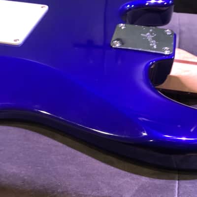 2007 Fender metallic blue Squier Strat Affinity Series image 14