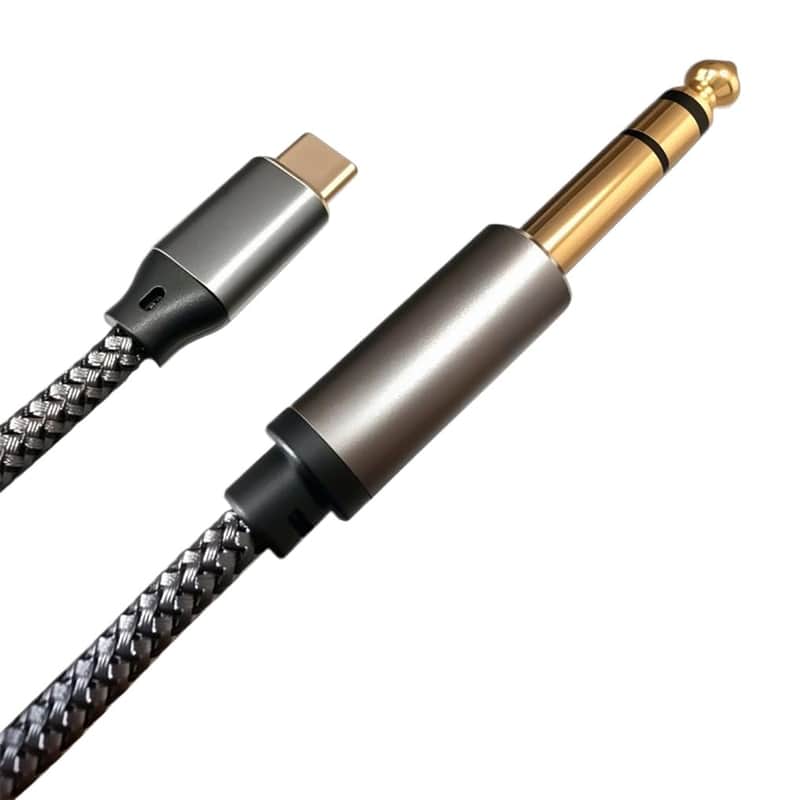 USB C to 6.35mm 1/4 inch TS Audio Cable 5M: Gold Plated USB Type C to 1/4" Male Mono Interconnect Aux Adapter Cable. imagen 1