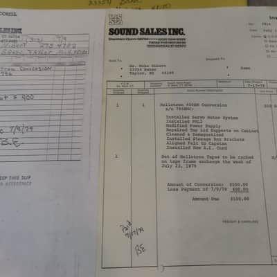 1973 MELLOTRON 400-SM MUSEUM QUALITY {serial#796} 1 OWNER FULLY SEVICED COMPLETE 1971-1994 PROVENANCE FOLDER AMAZING! image 22
