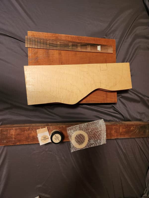 1959 Burst Build Package – Brazilian Rosewood, Old Growth Mahogany & Flame Maple image 1