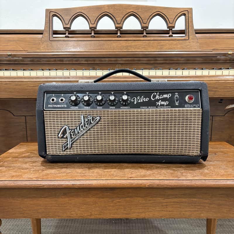Fender Vibro-Champ Head Conversion 1966 - Black Panel - Fair