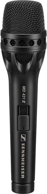 Sennheiser MD431-II Super-Cardioid Handheld Dynamic Microphone,Black image 1