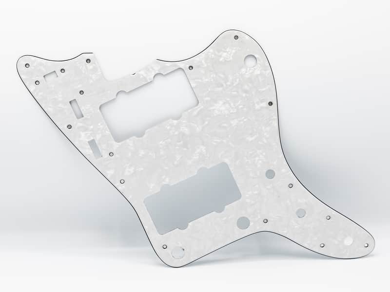 Jazzmaster White Pearloid 13 Hole Two-Ply Pickguard for Fender USA w/ Shielding image 1