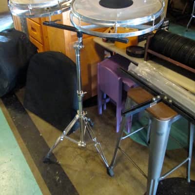 Remo Rototom rare 16 & 18" 2pc Set vinage tom drums tunable percussion w/mounts & stand image 1
