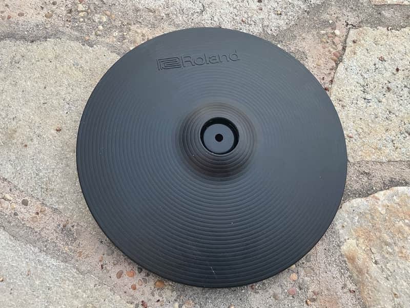 Roland CY-12C-BK Dual-Trigger Cymbal Crash Cymbal Black 12 cy12c - BLACK BOTTOM image 1