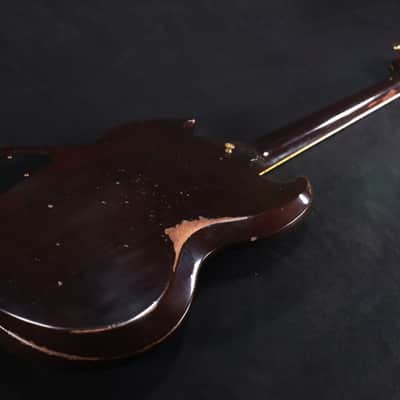 Gibson Custom SG Custom Figured Electric Guitar - Dark Walnut, Heavy Aging 941 image 7