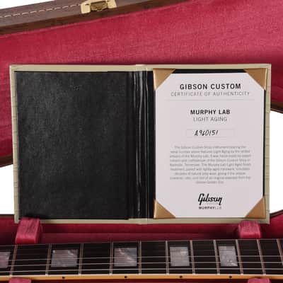 Gibson Custom Shop Murphy Lab 1959 ES-355 Reissue Stop Bar Watermelon Red Light Aged (Serial #A960151) image 9