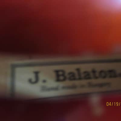 J Balaton brand violin with case and bow. Made in Hungary image 8
