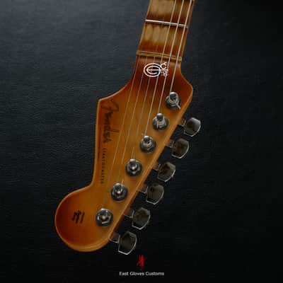 Fender Stratocaster Midnight Blue/Sunburst Heavy Aged Relic by East Gloves Customs image 16