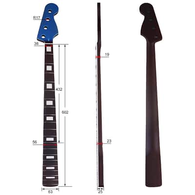 4 String Wenge Bass Guitar Neck,20 fret image 7