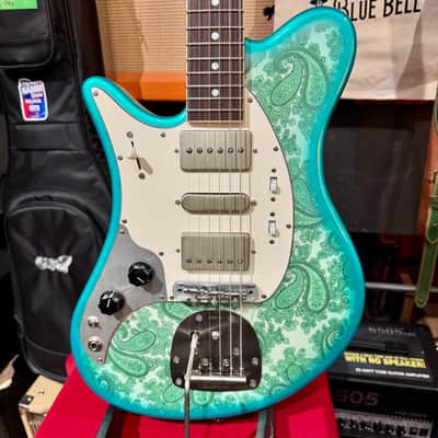Oopeg Guitars Japan Supreme Colection Trailbreaker Mark I Lefty "Old Garage Stock"  NAMM Show 2026  Green Paisley image 3
