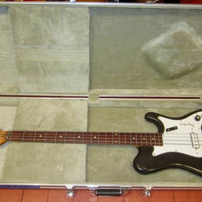 ~1965 Magnatone Hurricane Bass Faux Black Sparkle w/ Road Case image 8