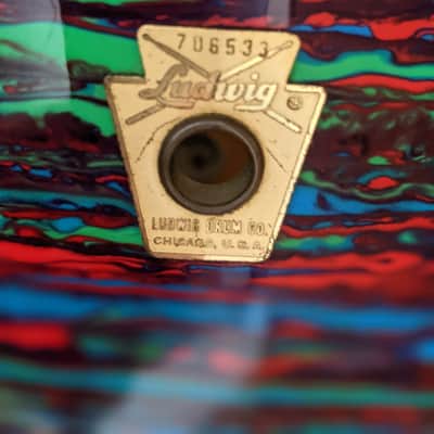 Ludwig Big Beat/Hollywood 1969 Psychedelic Red image 15