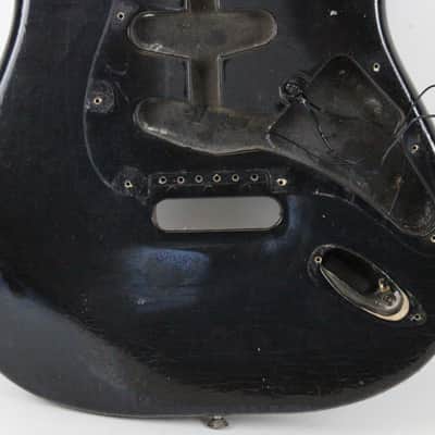1979 Vintage Fender Stratocaster ~Killer RELIC~ Factory BLACK Ash BODY Strat USA 1970s CBS Era image 3