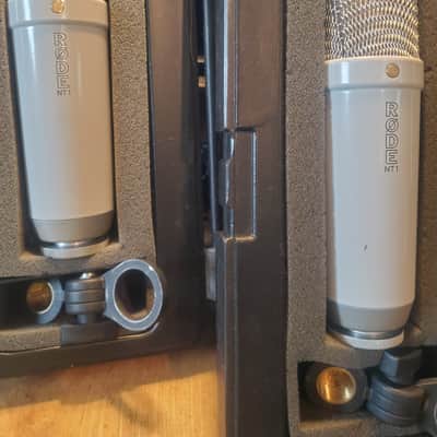 Pair (2) RØDE NT1 Large Diaphragm Cardioid Condenser Microphones 1996 - 2002 - Grey FREE SHIPPING