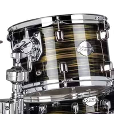 DDRUM Dominion Birch 8X12 Brushed Olive Metallic Wrap Rack Tom  DM B TT 8X12 BOM NEW image 2