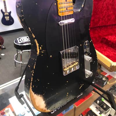 Fender Custom Shop #119 Limited Edition 1950 Double Esquire® - Heavy Relic® with Case, Aged Black image 7