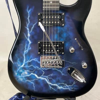 Unbranded Strat-Like - Blue Lightning image 1