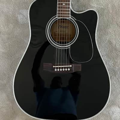 Takamine EF341SC BLK Legacy Series Dreadnought Cutaway Acoustic/Electric Guitar 2010s - Gloss Black image 3