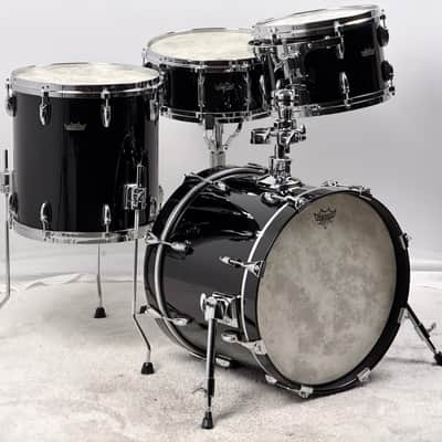 Remo 18/12/14/5x14" Gold Crown Jeff Hamilton Bop Drum Set - NOS Black Lacquer image 5