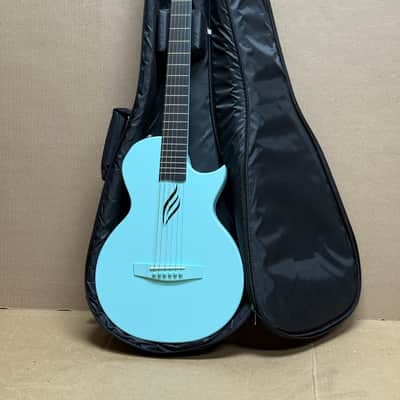 Enya Nova Go Carbon Fiber Acoustic Guitar w/ Gig Bag – Blue – Good Condition image 15