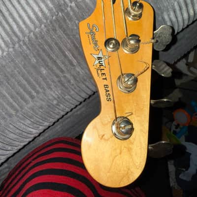 Squier Bullet Bass 1987 - Black - MIK Made in Korea P-Style Vintage Bass - First Year Squier by Fender image 7