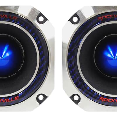 2) Rockville RT4 2" Home Theater Tweeters Titanium Compression Horns w/240 Watts image 1