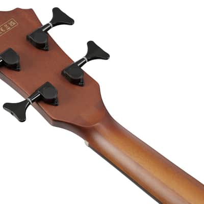 Ibanez AEGB24EMHS - 4 String Acoustic Electric Bass Guitar - Mahogany Sunburst High Gloss (AEGB24EMHS) image 4