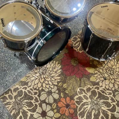 Yamaha Stage Custom Advantage 4-piece Shell Pack - GREEN/ Black Metallic image 10