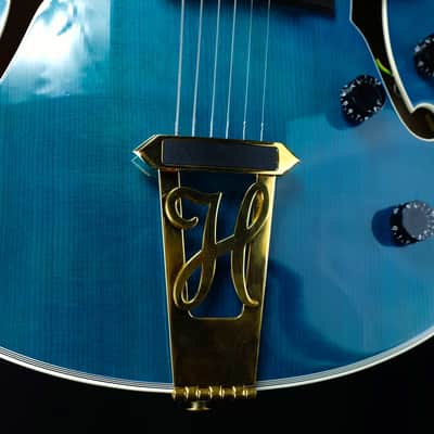 Heritage  Super Eagle 1998 Blue Sunburst Rare Archtop Guitar image 5