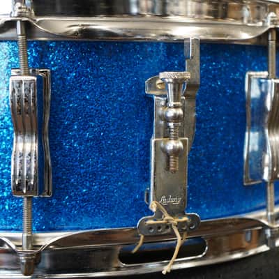 Vintage 1966 Ludwig USA Jazz Fest 5x14" Maple Snare Drum - Blue Sparkle image 15