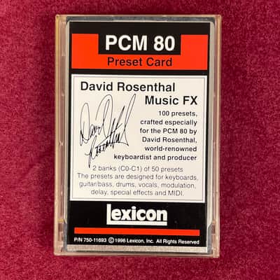 Lexicon PCM 80 David Rosenthal Music FX Algorithm Card image 2
