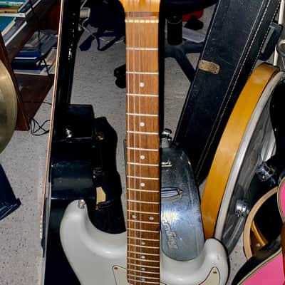 Johnson Stratocaster Style Refinished White image 3