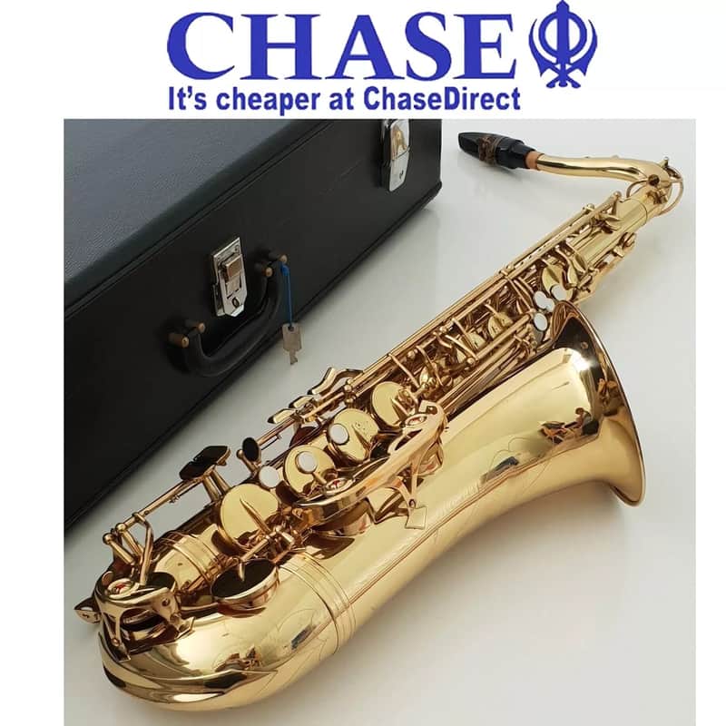 Saxophone Bb Tenor Gold Finish Intermusic Sax with Hard Case - Full Outfit -6 image 1