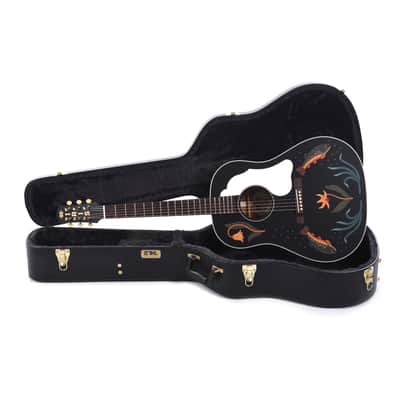 Iris Limited Edition DF Dreadnought Black Hand Painted by Sarah Ryan (Serial #712) image 9