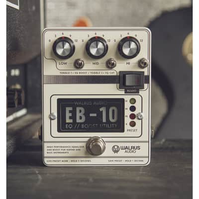 Walrus Audio EB-10 Preamp/EQ/Boost Pedal - Cream image 8