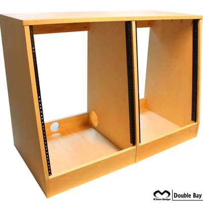 M Gear Design - Recording Studio Audio Equipment Rack - 14u Angled Front Double Bay image 2