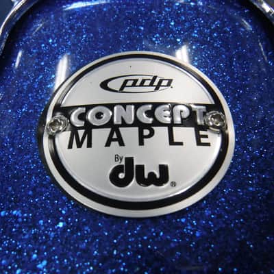 PDP Concept Series Maple Suspended Tom, 8x10, Blue Sparkle PDCM0810STBL image 2