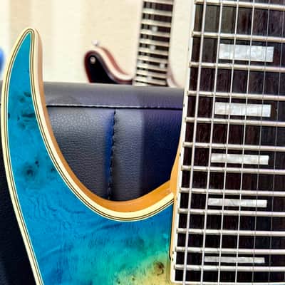 🔥2021🔥 Dean Exile Select 7-String Burl Poplar~ Satin Turquoise Burst~ Rare! image 8