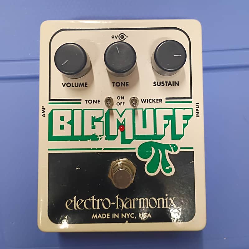Electro-Harmonix Big Muff Pi with Tone Wicker Distortion / Sustainer 2008 - Present - White / Black / Green image 1