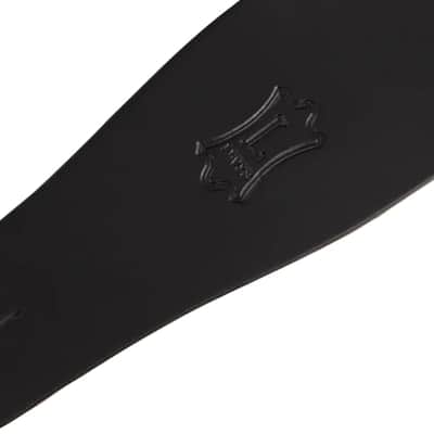 Levy's M26 Streamline Top Grain Leather 2.5" Guitar Strap, Black image 3