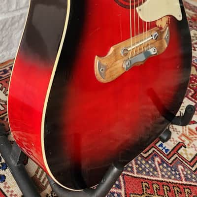 Framus Texan 5/196E Dreadnought Bloodburst w/ Single Coil Pickup 1960s W. Germany image 2