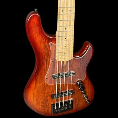 Cort GB-Fusion 5 String Bass Guitar in Antique Brown Burst w/Gigbag image 3