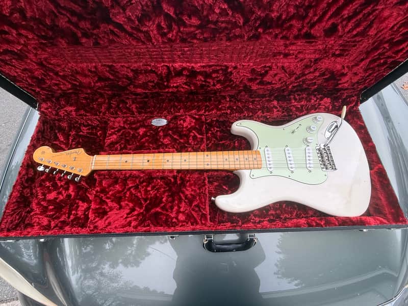 Fender Custom Pickup Work: American Original 50s Stratocaster 2018-2022 - White Blonde with custom pick guard image 1