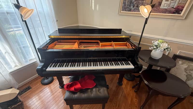 Young Chang Pramberger PG-157 Baby Grand Piano Early 2000's - Gloss Black image 1